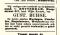 Anzeige im Schoonhovensche Courant von 19. September 1903, Gust Buhse, Hoogstraat 317, Ecke Wijde Kerkstraat, Rotterdam.jpg