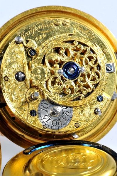 Datei:George Graham London Werk Nr 424 circa 1716 movement b.jpg