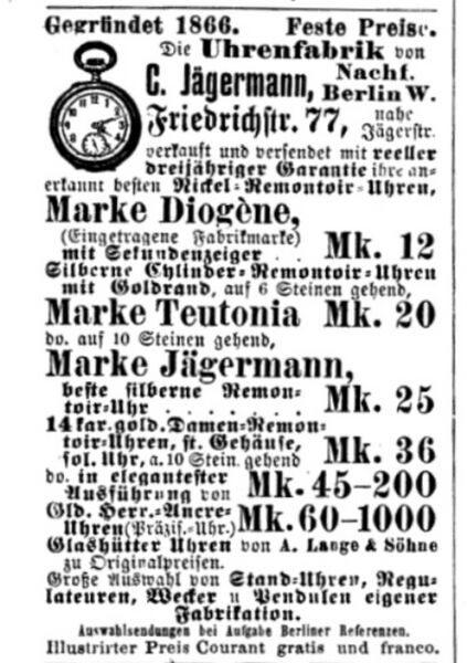 Datei:Anzeige C. Jägermann Nachf. Die Zukunft Volume 5 1893.jpg