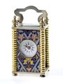 Melik Watch Co., Suisse, Miniatur-Reiseuhr im reich verzierten Champlevé Email, Werk Nr. 57814, circa 1920 (1).jpg