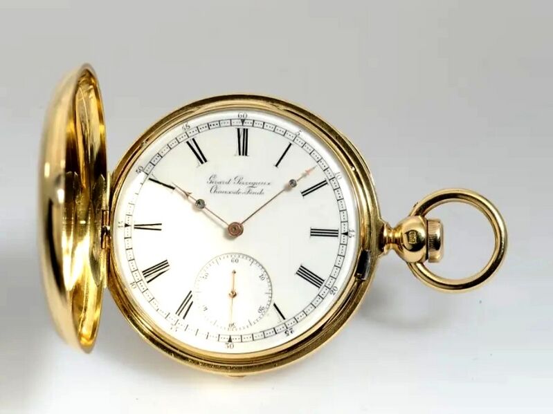 Datei:Girard-Perregaux, La Chaux de Fonds, Cronometro, Wippenchronometer Geh. Nr. 21102, circa 1865 (1).jpg