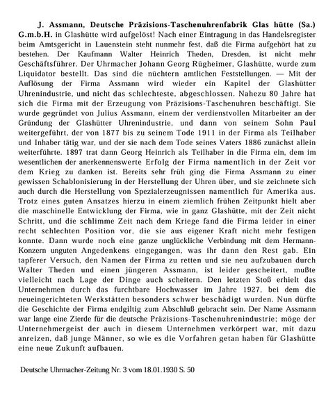 Datei:Deutsche Uhrmacher-Zeitung Nr. 3 vom 18.01.1930 S. 50 J. Assmann Deutsche Präzisions-Taschenuhrenfabrik.jpg