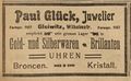 Anzeige Paul Glück Gleiwitz, der Ooberschlesische Wanderer, 9. Dezember 1905.jpg