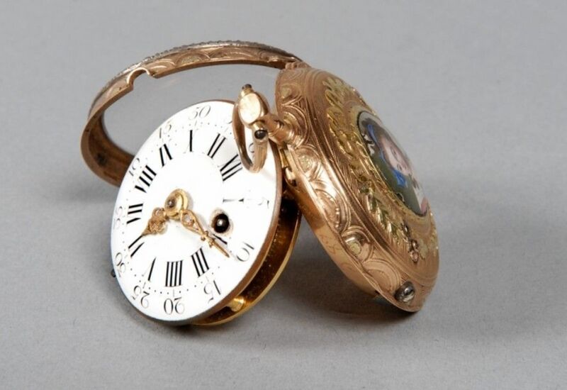 Datei:Faléony à Paris, Spindeltaschenuhr mit einem Frauenporträt verziert ca. 1770 (3).jpg