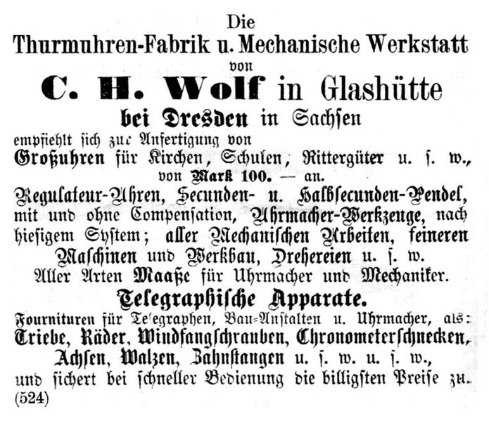 Datei:Anzeige C. H. Wolf 1877.jpg