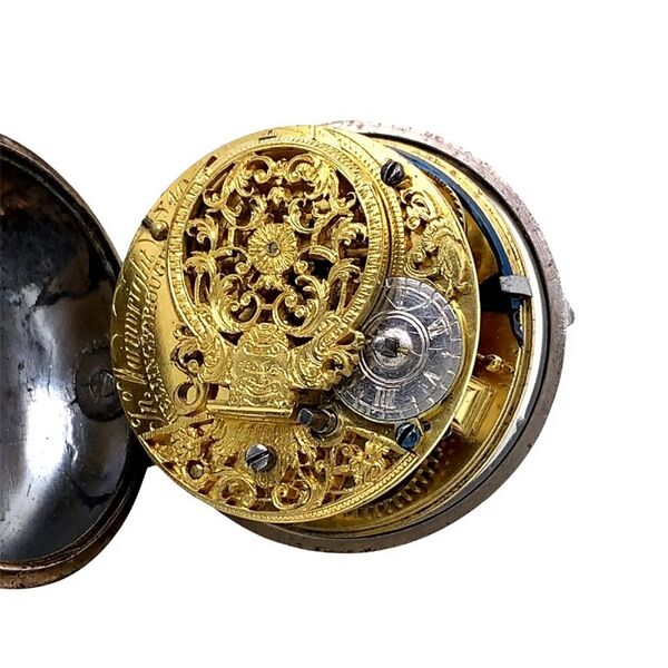 Datei:John Wainwright Wellinburough Spindeltaschenuhr Nr. 840 ca. 1730 (2).jpg