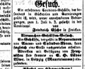 Gesuch Uhrmacher-Gehilfen C.H. Lähne, Leipziger Zeitung 1850.jpg