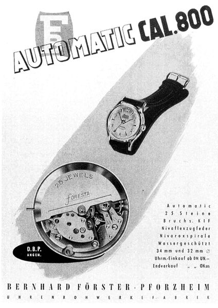 Datei:Anzeige Bernard Förster Foresta Cal. 800 Automatic.jpg