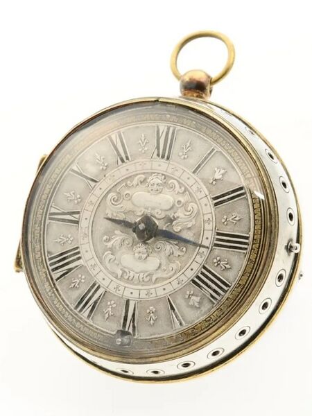 Datei:Balthasar Faure á Saint-Jean einzeigrige Genfer Spindeltaschenuhr mit Stundenselbstschlag , circa 1690 (1).jpg