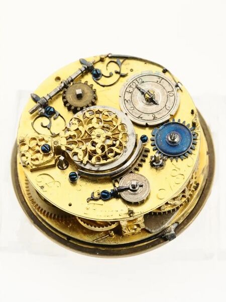 Datei:Balthasar Faure á Saint-Jean einzeigrige Genfer Spindeltaschenuhr mit Stundenselbstschlag , circa 1690 (6).jpg