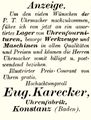 Eugen Karecker, Anzeige 1888 (2).jpg