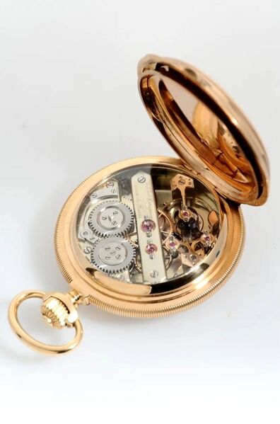 Datei:Girard Perregaux, Chaux de Fonds, Präzisions-Savonnette mit Wippenchronometerhemmung Geh. Nr. 54690, circa 1874 (5).jpg