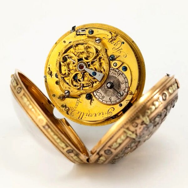 Datei:Fierville à Caen, Spindeltaschenuhr à quatre couleurs mit Viertelstundenrepetition à toc ca. 1763 (7).jpg