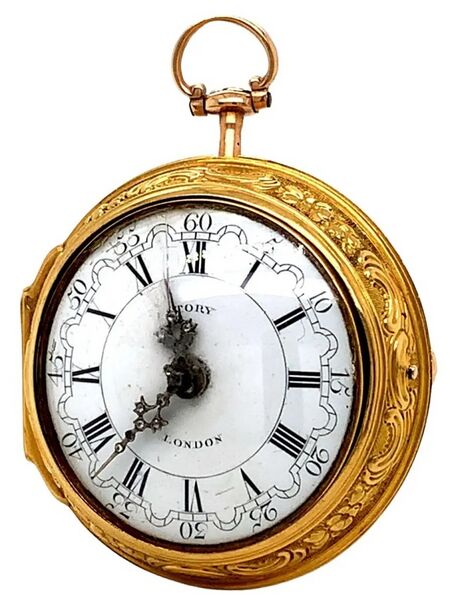 Datei:William Story, London, Goldene Spindeltaschenuhr ca. 1770 (1).jpg