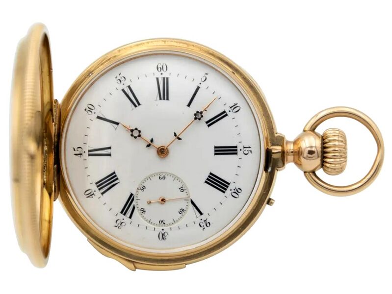 Datei:DuBois & LeRoy, Schweizer Savonnette mit Viertelstundenrepetition ca. 1900 (1).jpg