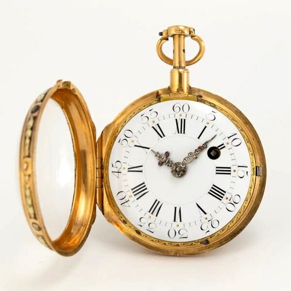 Datei:Fierville à Caen, Spindeltaschenuhr à quatre couleurs mit Viertelstundenrepetition à toc ca. 1763 (3).jpg