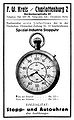 Ronda Deutsche Uhrmacher-Zeitung Werbung 1922 für Industrie-Stoppuhr zur Arbeitszeitmessung.jpg