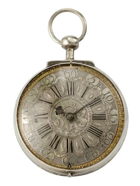 Datei:Jacob Hase Augsburger Spindeltaschenuhr mit Stundenselbstschlag, ca 1725 (1).jpg