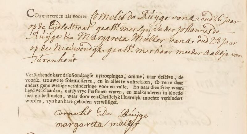 Datei:Heiratsabsicht Cornelis de Ruijge 3. August 1731.jpg