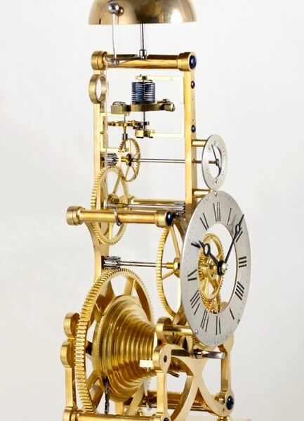 Datei:Andrew Black, Colinsburgh, Skelettuhr mit Stundenschlag, 8-Tage-Gangdauer und Federchronometerhemmung, ca.1837 (07).jpg