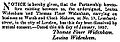 The London Gazette Thomas Finer Widenham & Louisa Widenham Dissolved.jpg