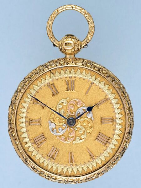 Datei:J Penlington - Liverpool, Goldene Taschenuhr, ca. 1825 (1).jpg