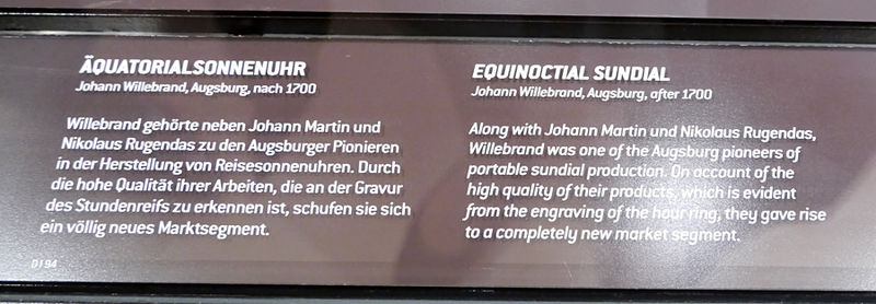 Datei:Johann Willebrand Äquatorialsonnenuhr Text.JPG