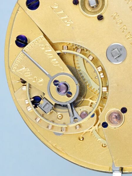 Datei:Etheridge & Ellis - Norwich, London Patent Chronometer Nr. 2113 Hallmarked Birmingham 1894 (6).jpg