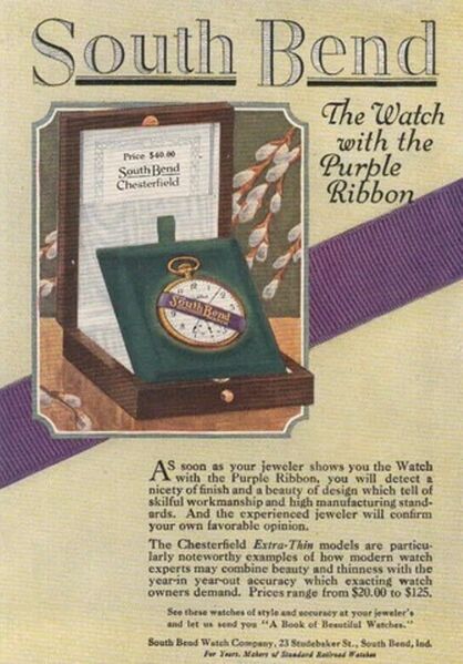 Datei:South Bench Watch Factory Purple Ribbon Werbung (1).jpg
