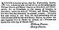 Henry und William Pearce , The London Gazette March 1847.jpg