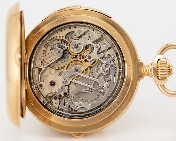 Datei:J. E. Dufour & Cie. Savonnette mit Chronograph, Minutenrepetition, ewigem Kalender und Mondphase Nr. 14741 ca. 1890 (6).jpg