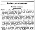 Registere du Commerce, Clémence Frères, F.H. 23. März 1938.jpg