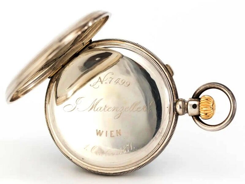 Datei:Ignatz Marenzeller, Glashütter Silbertaschenuhr, Nr. 7499, 1871 (3).jpg
