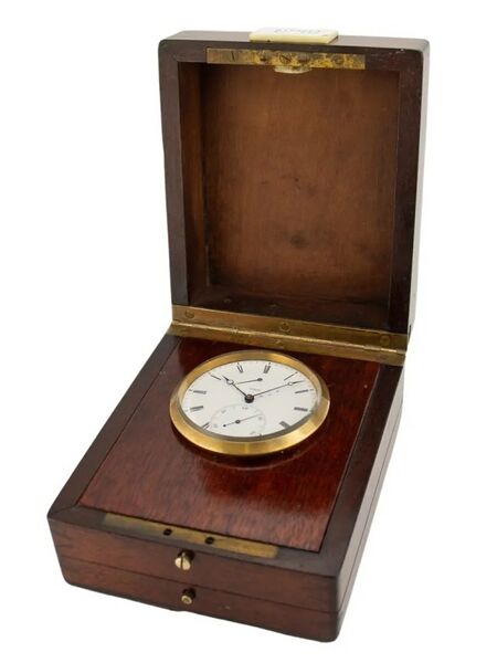 Datei:Joseph Thaddäus Winnerl, Beobachtungschronometer mit 36h Gangreserveanzeige, ca. 1850 (1).jpg