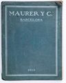 Uhrenkatalog der Spanischen Uhrenhandlung Maurer in Barcelona 1913, Buchcover.jpg