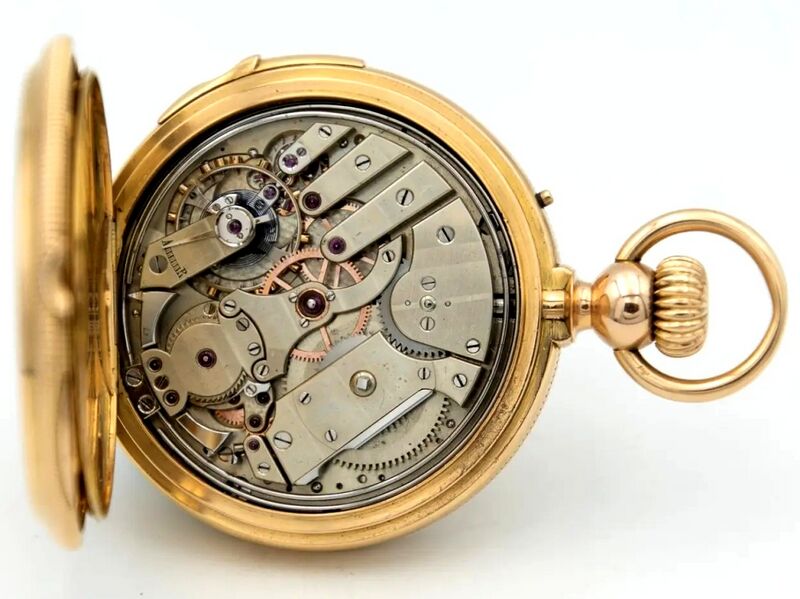 Datei:DuBois & LeRoy, Schweizer Savonnette mit Viertelstundenrepetition ca. 1900 (5).jpg