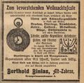 Anzeige Berthol Binias der Oberschlezischer Wanderer 1905.jpg