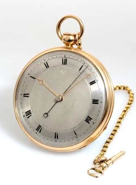 Datei:D. Bouvier à Genève, Taschenuhr mit Viertelrepetition und unabhängiger springender Zentralsekunde Geh. Nr. 8879, circa 1820 (1).jpg