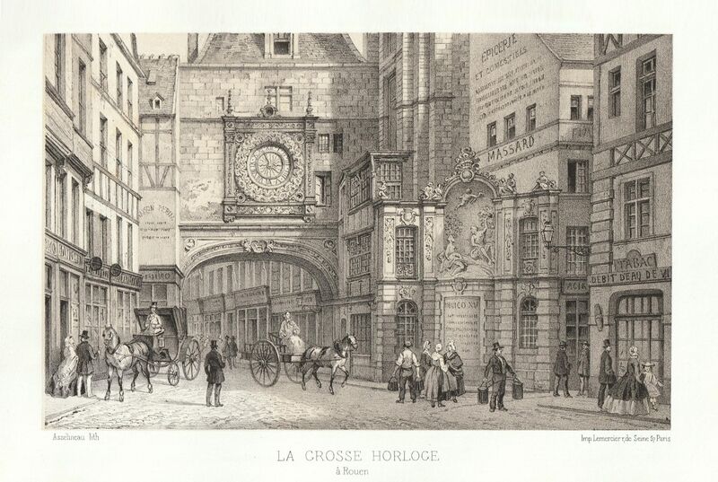 Datei:La Grosse Horloge à Rouen ca. 1840.jpg